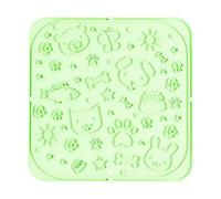 Alfombrilla cuadrada de silicona con forma de pata, antideslizante, cóncava y convexa, alimentador lento, grado alimenticio, sin olor, para perros, cachorros, alivio de la ansiedad, viajes, camping