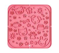 Alfombrilla cuadrada de silicona con forma de pata, antideslizante, cóncava y convexa, alimentador lento, grado alimenticio, sin olor, para perros, cachorros, alivio de la ansiedad, viajes, camping
