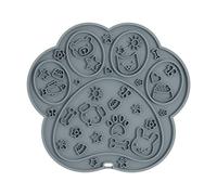 Alfombrilla cuadrada de silicona con forma de pata, antideslizante, cóncava y convexa, alimentador lento, grado alimenticio, sin olor, para perros, cachorros, alivio de la ansiedad, viajes, camping