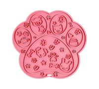 Alfombrilla cuadrada de silicona con forma de pata, antideslizante, cóncava y convexa, alimentador lento, grado alimenticio, sin olor, para perros, cachorros, alivio de la ansiedad, viajes, camping