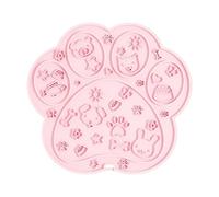 Alfombrilla cuadrada de silicona con forma de pata, antideslizante, cóncava y convexa, alimentador lento, grado alimenticio, sin olor, para perros, cachorros, alivio de la ansiedad, viajes, camping