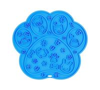 Alfombrilla cuadrada de silicona con forma de pata, antideslizante, cóncava y convexa, alimentador lento, grado alimenticio, sin olor, para perros, cachorros, alivio de la ansiedad, viajes, camping