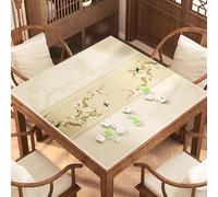 Alfombrilla Cuadrada para Mahjong, Mahjong Mat with Carrying Bag, Anti Slip Noise Reduction Square Table Cover for Poker Cards Mahjong Board Tile Games(23.62x23.62 in)