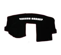 Alfombrilla Cubierta salpicadero Alfombrilla Anti-UV Para Salpicadero De Coche Para VW Para POLO MK4 2002 2003 2004 2005 2006 2007 2008(LHD Polyester-Red edge)