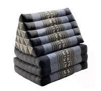 Alfombrilla de 3 pliegues con cojín triangular, cómoda almohada de TV, colchón plegable con cojín hecho de kapok ecológico