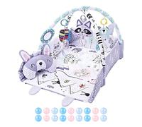 Alfombrilla de actividades para - Base de peluche, juguete para el desarrollo | Material ecológico lavable con motivos, ángulo de juego para sentarse, superficie para entrenar las capacidades de