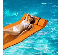 Alfombrilla de agua flotante para lago, almohadilla de espuma resistente al desgarro para playa, piscina, océano, tamaño duradero de 3,5 m x 1,5 m para diversión y relajación