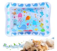 Alfombrilla de agua sensorial | Cojín de agua plegable para gatos, cama para mascotas, alfombrilla de arrastre gruesa inflable para familias, interior y exterior, salón, viajes, a todas las edades