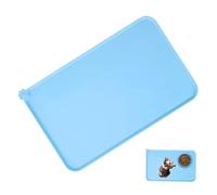 Alfombrilla de alimentación para mascotas, alfombrilla para perros - Labios altos antiderrames, 47 x 45 cm, almohadilla de silicona no deslizante para bebedores desordenados para evitar derrames