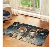 Alfombrilla de alimentación para mascotas con impresión de física, para cuenco de comida y agua, dispensador de agua, accesorios para perros
