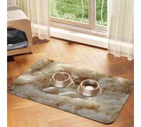 Alfombrilla de alimentación para perros, gatos y perros, bandeja impermeable de silicona para evitar derrames de alimentos y desorden de agua en el suelo
