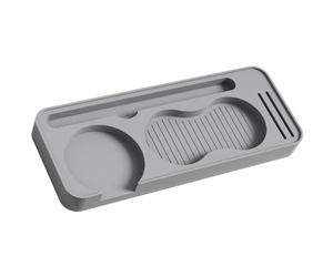 Alfombrilla de apisonamiento - Almohadilla de prensado espresso, protector de banco resistente, base antideslizante texturizada, área de prensado reforzada, alfombrilla de apisonamiento para