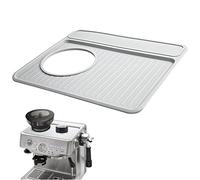 Alfombrilla de apisonamiento para Breville 870/880, alfombrilla de manipulación espresso, silicona de grado alimenticio, antideslizante, 11 x 9.25 pulgadas, resistente al calor (gris)