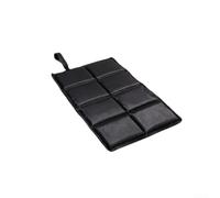 Alfombrilla de asiento al aire libre térmica, plegable, aislada, a prueba de humedad, tapete de senderismo para camping, pesca, estadio, parque, parque infantil, 40 x 29,5 cm (negro-1 unidad)