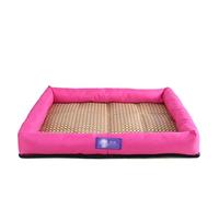 Alfombrilla de bambú para Cama, Perrera de Verano, Alfombrilla para Perros Resistente a Las mordeduras, Arena para Perros pequeños, medianos y Grandes, Temporadas de Verano, Nido f