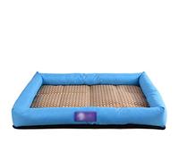 Alfombrilla de bambú para Cama, Perrera de Verano, Alfombrilla para Perros Resistente a Las mordeduras, Arena para Perros pequeños, medianos y Grandes, Temporadas de Verano, Nido f