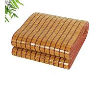 Alfombrilla de bambú refrescante, plegable, transpirable, para dormir, para cama, sofá y silla, cómodo cubrecolchón ecológico, ideal para climas cálidos y relajación