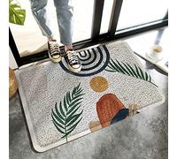 Alfombrilla De Baño Abstract Geometric Bohemian Mid Century Modern Alfombra Entrada Impermeable Estera De Entrada Lavable A Máquina Felpudo para Puerta Dormitorio Interior 40X60 CM