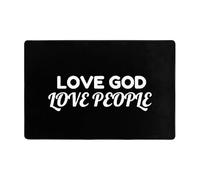 Alfombrilla De Baño Ama A Dios, Ama A Las Personas, Cristianismo Alfombra Baño Lavable A Máquina Absorbente Alfombra Interior, para Pasillo, Dormitorio, Interior O Exterior, 40x60cm