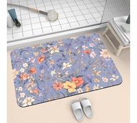 Alfombrilla de baño antideslizante de 140 x 200 cm, súper absorbente, de diatomita, de secado rápido, fina, lavable, diseño de piedra, ideal para decoración del hogar y spa, suave al tacto