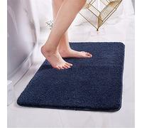 Alfombrilla de baño antideslizante suave P para ducha, muy ausente, lavable a máquina, para bañera y ducha, color azul marino, 60 x 90 cm, ideal para decoración de baño