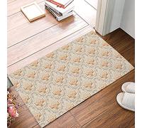 Alfombrilla De Baño Baroque Style Retro Geometric Alfombra Entrada Antideslizante Estera De Entrada Impermeable Felpudo para Dormitorio Cocina Pasillo 40X60 CM