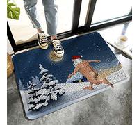 Alfombrilla De Baño Christmas Funny Santa Claus On Xmas Eve Estera De Entrada Antideslizante Felpudo Cuidado Fácil Doormats por Puerta Interior Cocina 40X60 CM