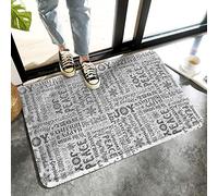 Alfombrilla De Baño Christmas Proverb Gray Alfombra Entrada Absorbente Estera De Entrada Antideslizante Felpudo para Interior Puerta Dormitorio 40X60 CM