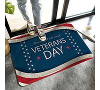 Alfombrilla De Baño Classic American Flag Veterans Day Doormats Impermeable Felpudo Lavable A Máquina Estera De Entrada por Cocina Dormitorio Interior 40X60 CM