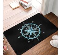 Alfombrilla de baño con Ancla, brújula náutica, Tarjeta, Marineros, capitanes, Felpudo, Alfombra de Franela, Alfombra para Puerta de Entrada, decoración del hogar