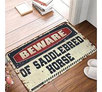 Alfombrilla de baño con diseño de caballo de raza de silla de montar - Things For Bedroom Premium Plush & Fruit friendly | Felpudo grande para baño/interior para puerta de entrada del hogar (50 x 80