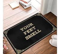 Alfombrilla de baño con olor a pies, de perfil bajo, absorbente, ideal para zapatos en zonas de alto tráfico (65 x 90 cm)