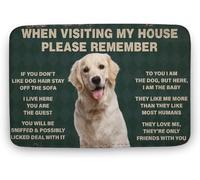 Alfombrilla De Baño Cuando Visites Mi Casa, por Favor, Recuerda Que Hay Un Perro. Felpudo Exterior Modernas Antideslizante Alfombra Interior, para Bañera, Puerta, Pasillo, 40x60cm