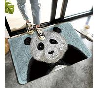 Alfombrilla De Baño Cute Panda Animal Pattern Alfombra Entrada Absorbente Doormats Cuidado Fácil Felpudo por Cocina Interior Dormitorio 40X60 CM