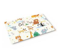 Alfombrilla De Baño Cute Zoo Animal Cartoon Doormats Absorbente Alfombra Entrada Antideslizante Estera De Entrada para Entrada Casa Cocina Pasillo 40X60 CM