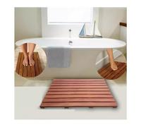 Alfombrilla de baño de bambú antideslizante, alfombrilla de ducha de madera impermeable, tabla rectangular para baño, spa, sauna