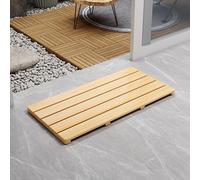 Alfombrilla de Baño de Bambú Antideslizante Multiusos,Alfombrilla de Baño de Madera Rectangular,Tarima de Ducha Impermeable,Alfombrillas de Bañera,Alfombrilla de Spa de Secado (30x60cm/12x24in)