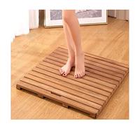 Alfombrilla de baño de bambú impermeable de madera de 60 x 110 cm, tabla de pato para baño y uso al aire libre, diseño personalizable, secado rápido, antideslizante, respetuoso con el medio ambiente
