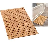 Alfombrilla de baño de bambú para baño, 24 x 16 x 0.4 Pulgadas, Plegable, de Madera, escalones de Sauna y Accesorios de Piso