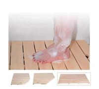 Alfombrilla de baño de Madera, Antideslizante, Rectangular, de bambú, Resistente al Agua, con Acabado Transparente Personalizable, Ideal para baño y bañera. Medidas: 90 x 95 cm (Ancho x larg