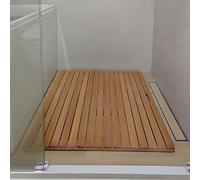 Alfombrilla de baño de madera antideslizante, rejilla extra grande para spa y ducha para baño, inodoros, piscinas y uso al aire libre, pedal de suelo antideslizante duradero