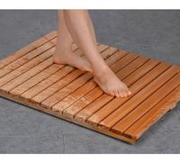 Alfombrilla de baño de madera de cedro rojo natural, antideslizante, bandeja de ducha, tabla de pato, tapete de suelo de baño para interiores, tapete de madera anticorrosiva (60 x 110 cm), perfecto