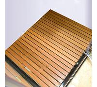 Alfombrilla de baño de teca antideslizante e impermeable, diseño duradero de listones anchos para suelos de ducha interiores y exteriores