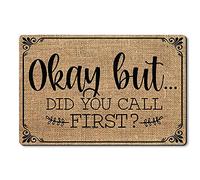 Alfombrilla De Baño Did You Call First Estera De Entrada Absorbente Alfombra Entrada Lavable Felpudo para Dormitorio Pasillo Puerta Exterior 40X60 CM