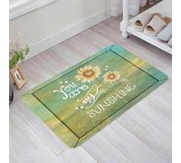 Alfombrilla De Baño Eres Mi Girasol del Sol, Abeja Verde Alfombra Baño Antideslizante Modernas Alfombra Limpia, para Cocina, Puerta, Dormitorio, Salon, 40x60cm
