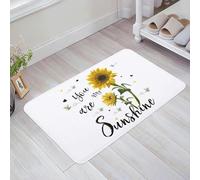 Alfombrilla De Baño Eres Mi Sol, Girasol, Abejas, Color Turquesa Alfombra Baño Modernas Personalizado Alfombra Limpia, para Interior O Exterior, Dormitorio, Cocina, Terraza, 40x60cm