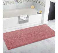 Alfombrilla de baño extra grande de felpilla ultra suave, antideslizante, súper absorbente, color rosa, 40 x 60 cm, para baño, ducha y spa