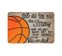 Alfombrilla De Baño Fácil Limpieza Alfombra Ducha Pero Si Te Esfuerzas, Tu Trabajo Será Recompensado. Baloncesto Lavable Alfombra Exterior para Decorativa Interior Cocina 40X60Cm