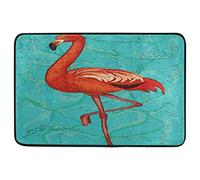Alfombrilla De Baño Flamingo Tropical Animals Felpudo Lavable A Máquina Estera De Entrada Impermeable Doormats por Cocina Dormitorio Puerta 40X60 CM