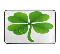 Alfombrilla De Baño Four Leaves Drops of Dew Doormats Cuidado Fácil Felpudo Absorbente Estera De Entrada por Cocina Interior Dormitorio 40X60 CM